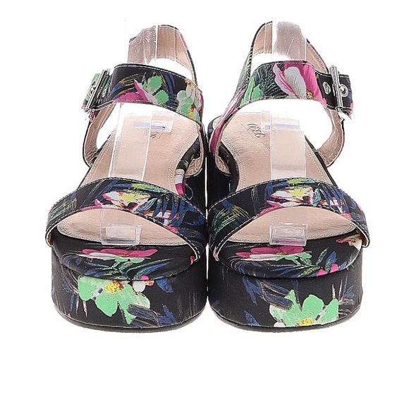 ☀️ ASOS Tropical Floral Wedgie Sandals - Picture 2 of 3